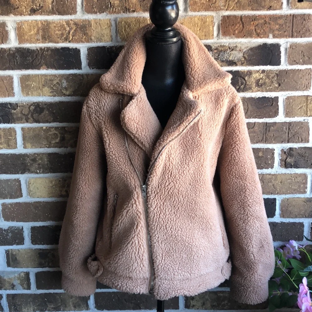 Nasty Gal TEDDY BIKER JACKET - Picture 3 of 12
